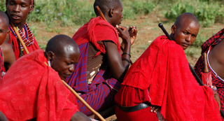 A forum of Moran â young adult Masai men â in Magadi, Kenya, in 2013 (Anja Legtenberg)